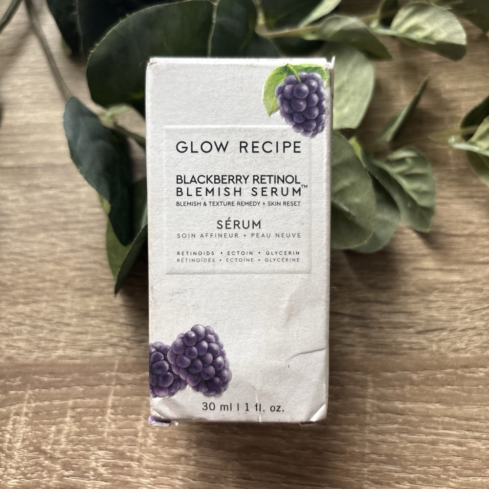 Glow Recipe Blackberry Retinol Blemish Serum Texture - 30ml/1 Fl Oz - Brand New!